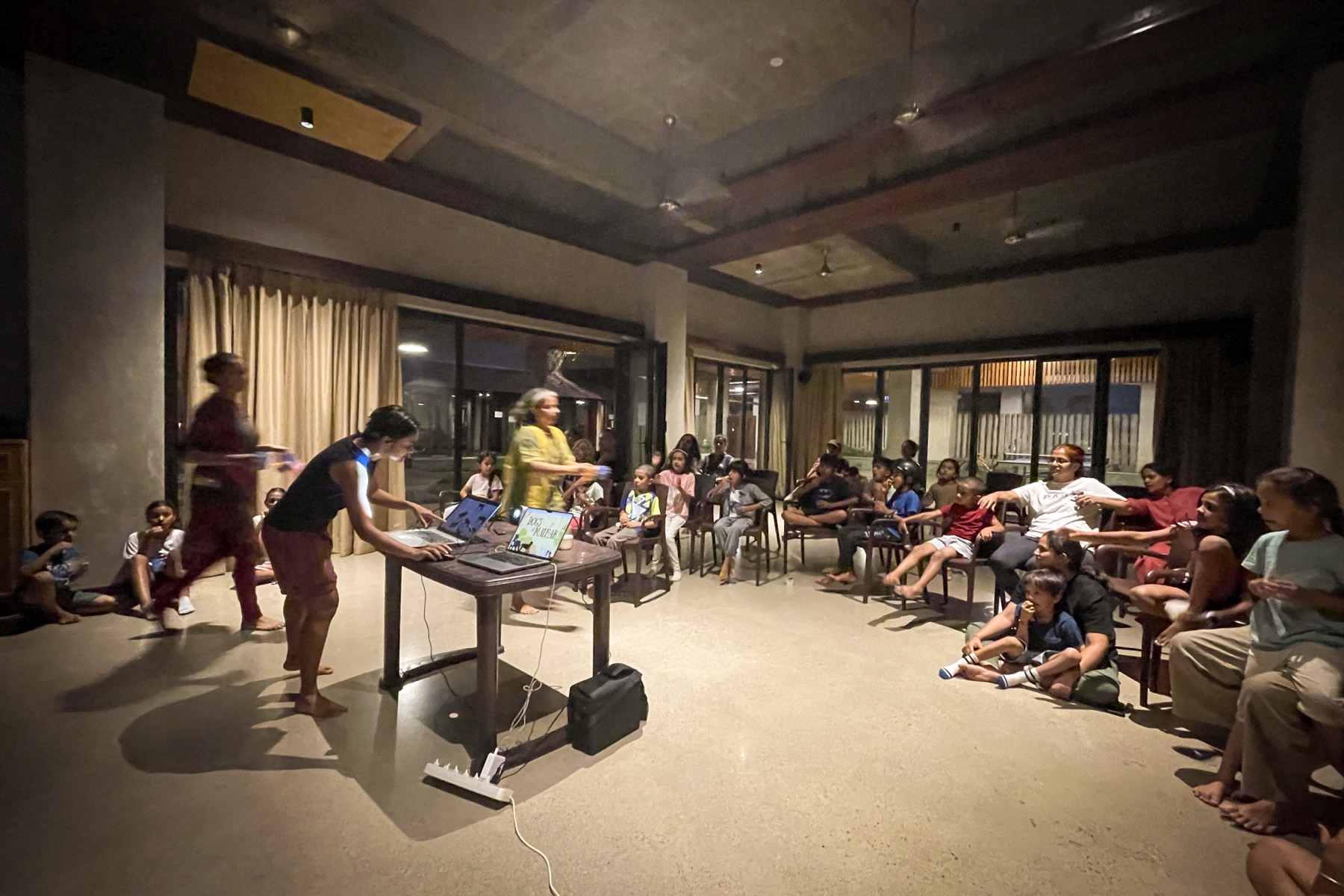 Stray Love volunteers engaging with the Malhar community